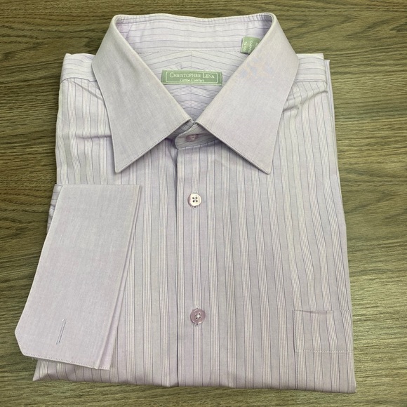 christopher lena dress shirts CHRISTOPHER LENA: Men's Dress Shirt 17.5 / 4/5 / Black